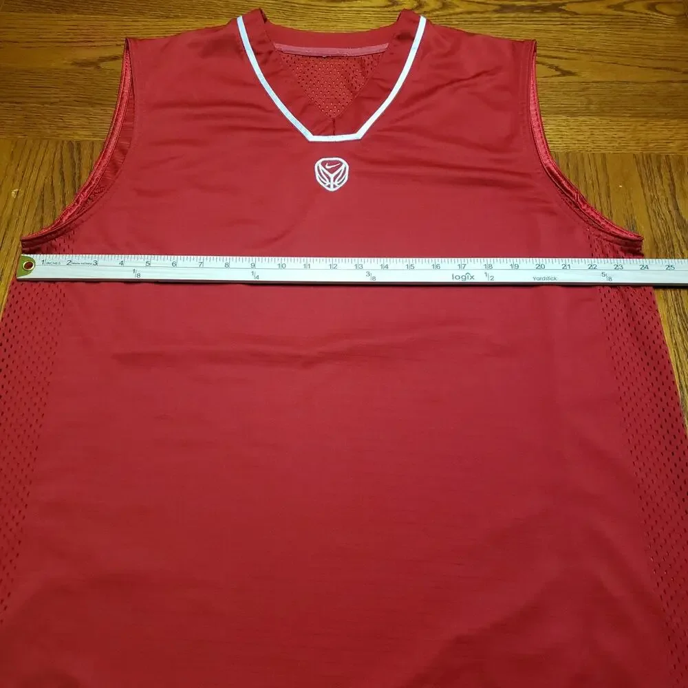 Vintage 90s Y2K Nike Shirt Men Extra Large Red White Hoop Tech Dri Fit Tank Top